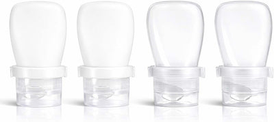 Botella silicona 1oz exprimible para tocador loción champú