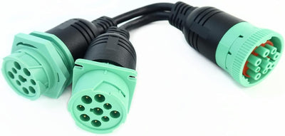 Divisor Y 2 cables 1 macho a 2 hembra 9pin