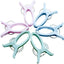 Abrazaderas acolchado jumbo 6 clips tela 5pulg