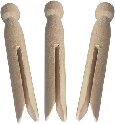 Pinzas redondas madera 12 pzas estilo Dolly para tendedero