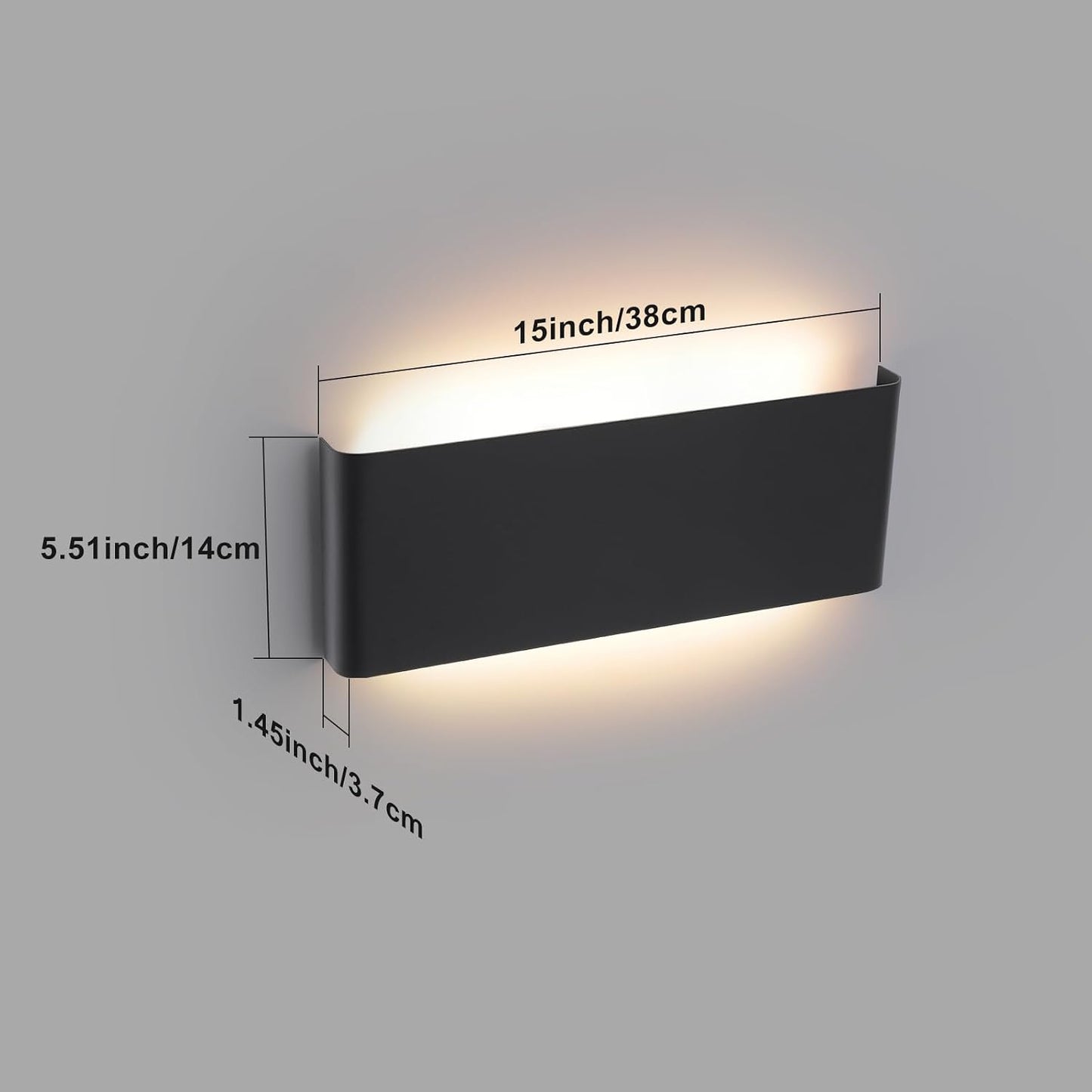 Lámpara pared LED moderna 15pulg 20W CCT 3000k-6500k