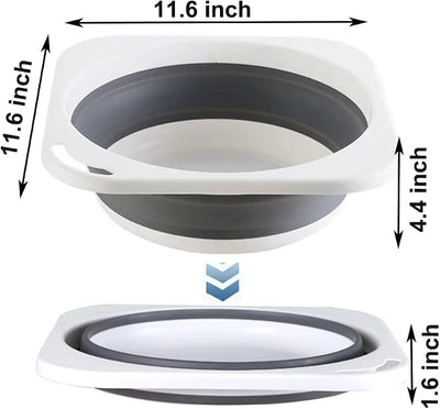 Cubeta plegable plástico 5L fregadero cocina dormitorio camping