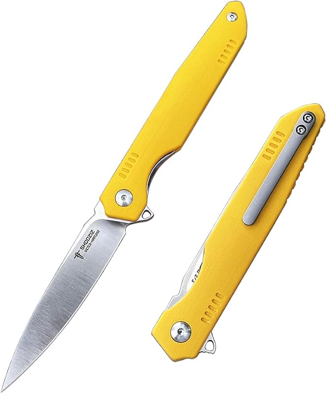 Cuchillo plegable EDC acero DC53 3.38" mango G10