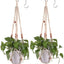 Ganchos macramé para macetas colgantes 2 pzas decoración