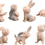 7 Pzas Figuras Conejo Decoración Pastel Navidad Cumpleaños