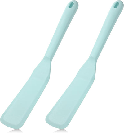 2 Espátulas Silicona Antiadherentes Azul Claro para Panqueques