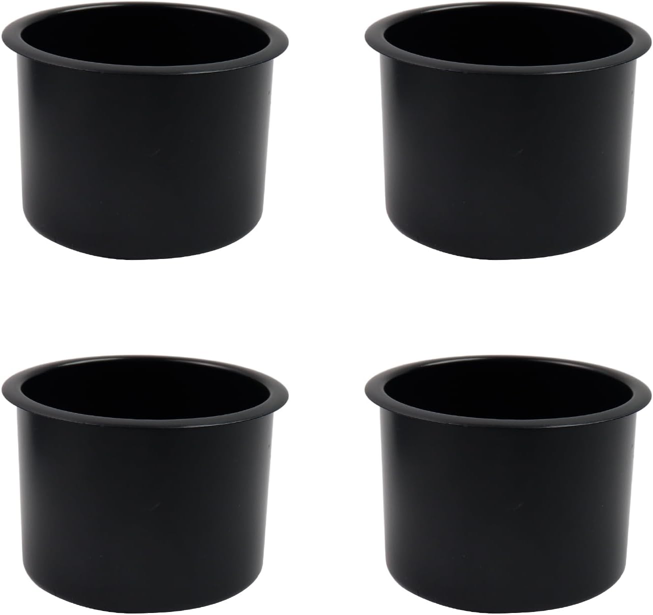 4 Pzas Soporte Vaso Plástico Negro para Asiento Automóvil