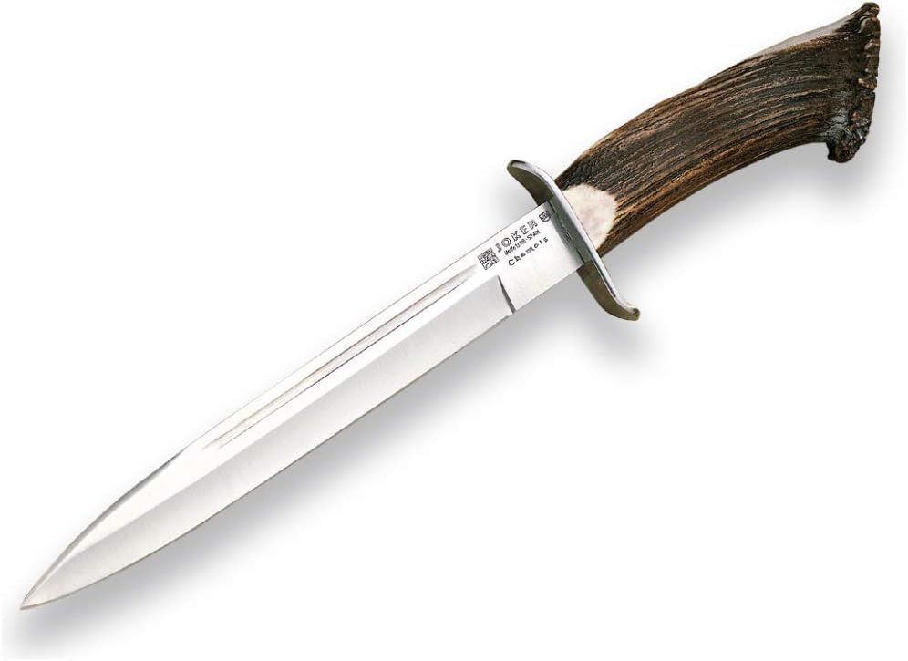 Cuchillo caza Chamoís CN31 hoja 10pulg mango cuerno funda