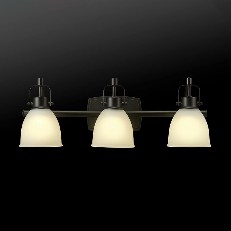 Lámpara tocador LED 3 luces 25W negro mate 1780lm