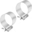 Abrazadera escape 5" acero inox T304 2 Pzas