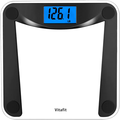 Báscula digital baño LCD azul 400lb color negro