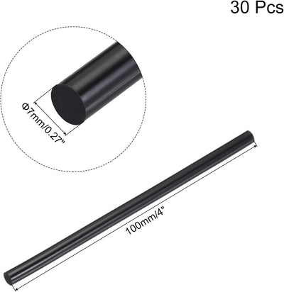30 Palos Pegamento Caliente 4x0.27" Negro