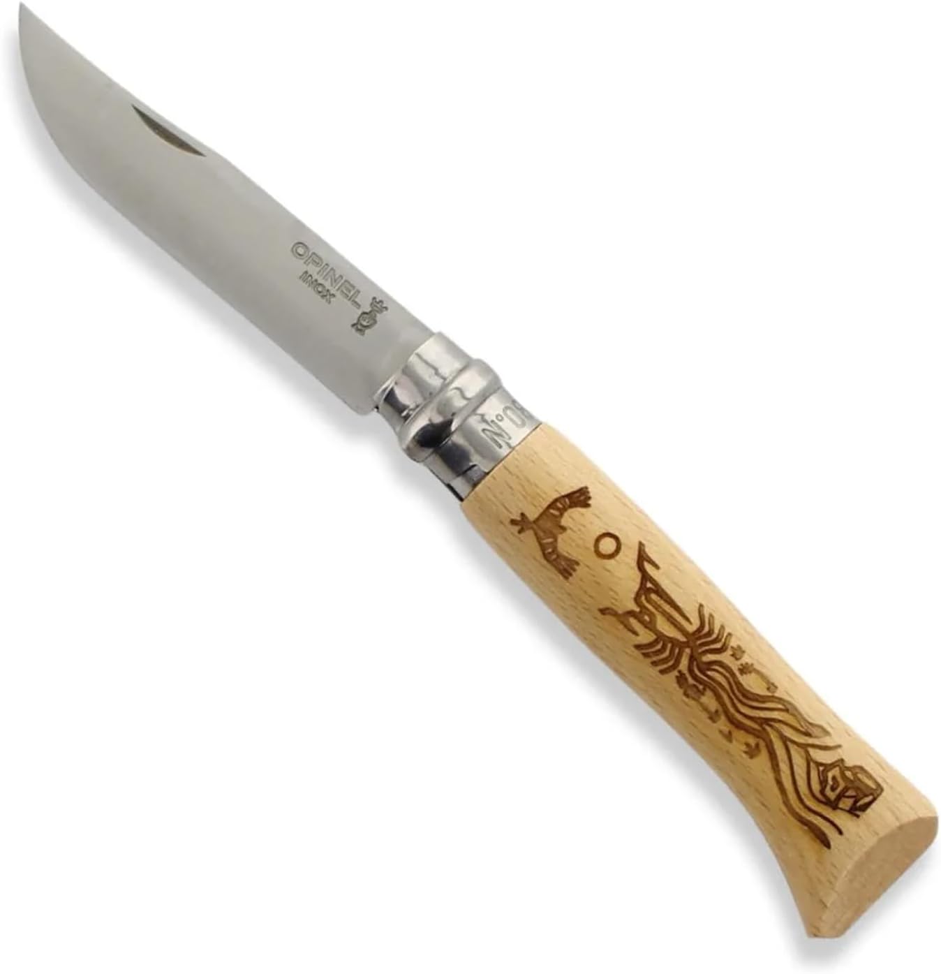 Asas acero inox grabadas madera haya Francia