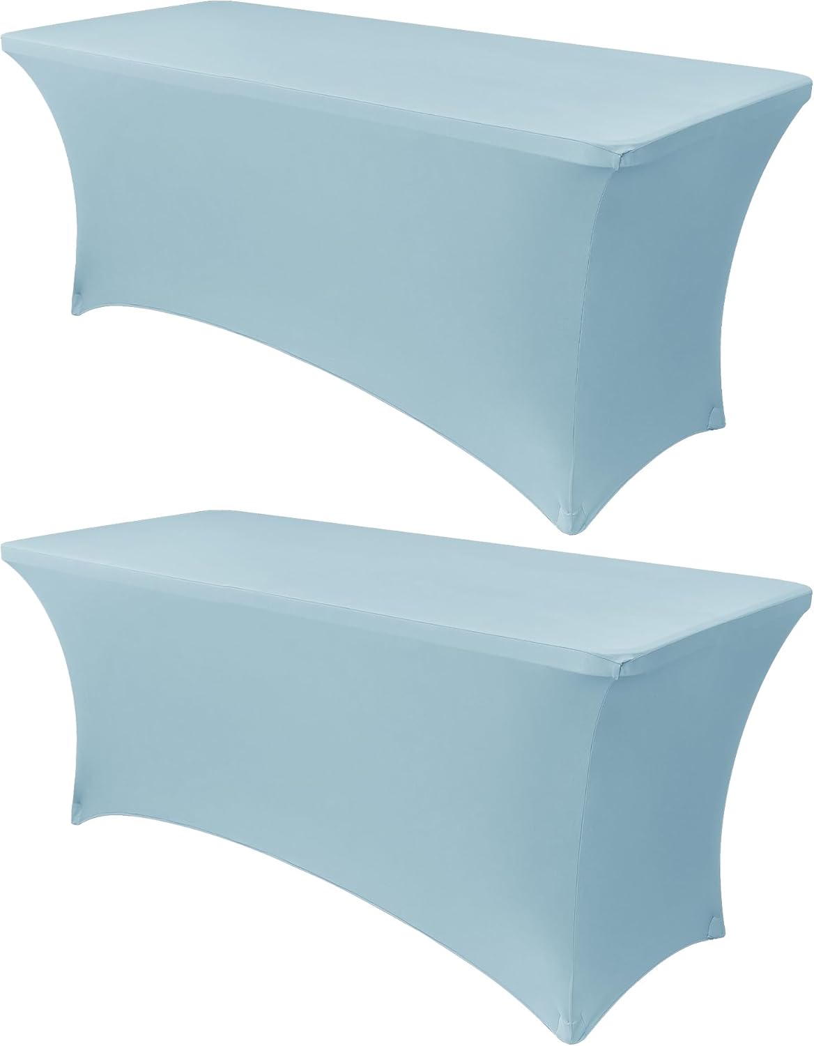 Mantel elastano 8ft pack 2 ajustables azul polvoriento