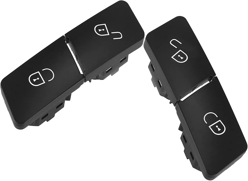 Botón bloqueo puerta Mercedes C300 set 4 negro