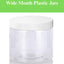 Tarro PET transparente 16oz sin BPA recargable 8 Pzas
