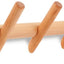 Perchero madera pared 6 ganchos clavos elegante