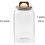 Tarros cristal 1gal con tapa madera y hermética