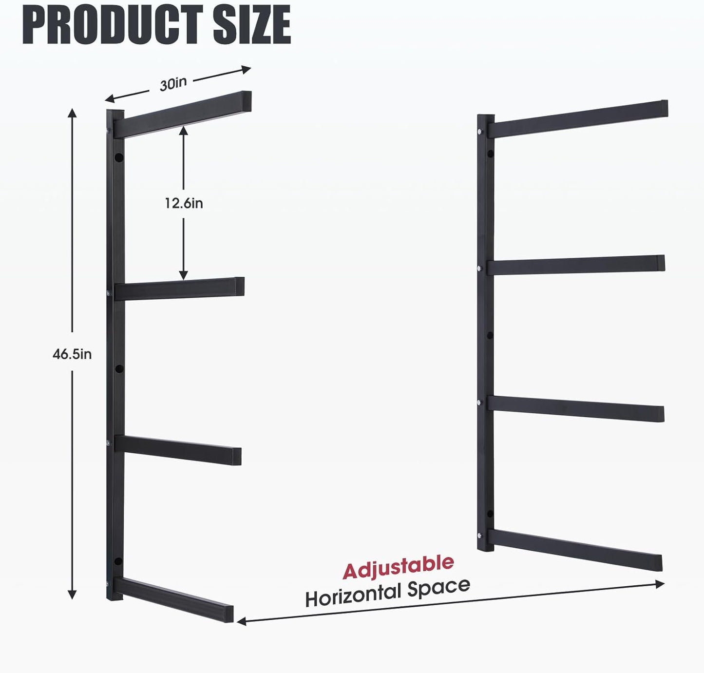 Soporte pared kayak 4 pzas garaje 440lb ahorro espacio