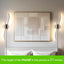 2 Apliques Pared Led Negro Regulable Control Remoto