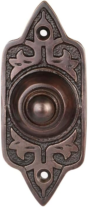 Timbre puerta con cable botón vintage bronce aceitado