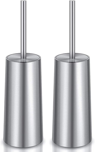 Escobilla inodoro acero inox set 2 plateado ergonómica