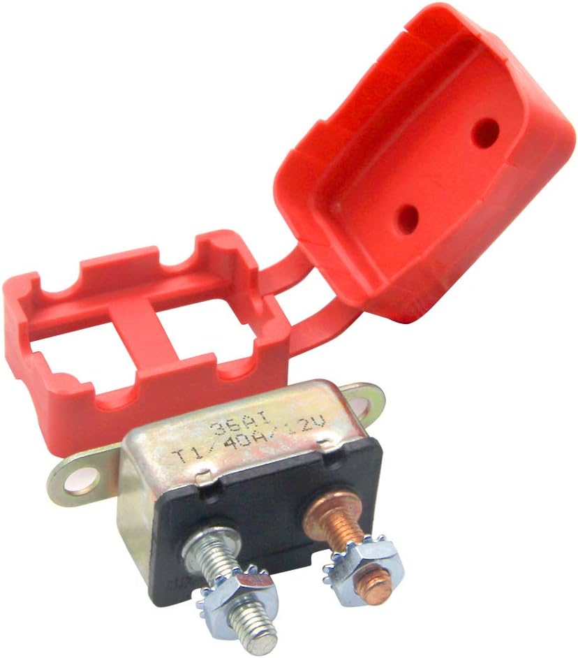 Disyuntor 12V 40A automotriz con cubierta plástica