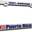 Marco matrícula metal Puerto Rico 2 agujeros cromo