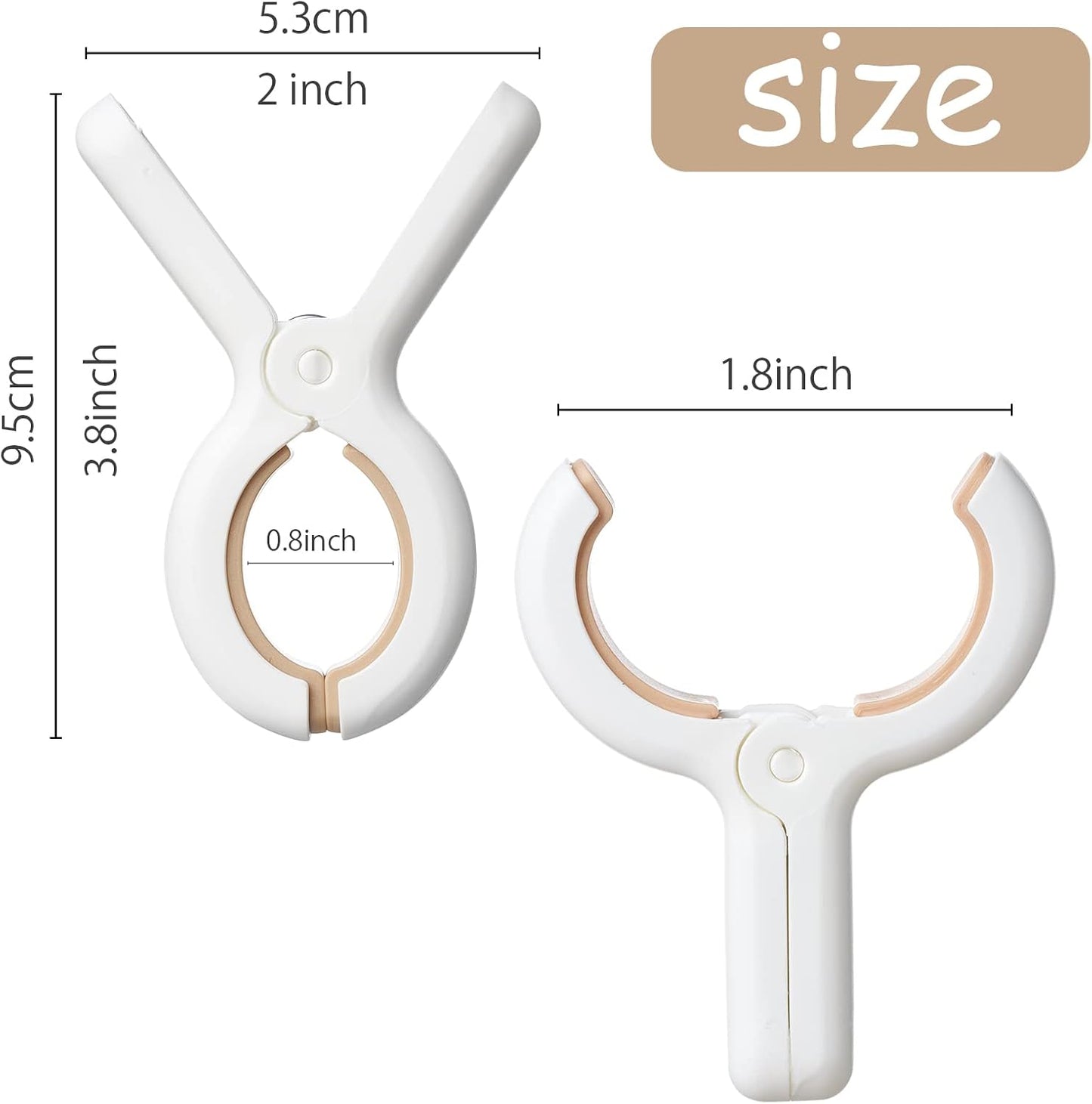 24 Pinzas Ropa Plástico Resistentes para Toallas y Ropa