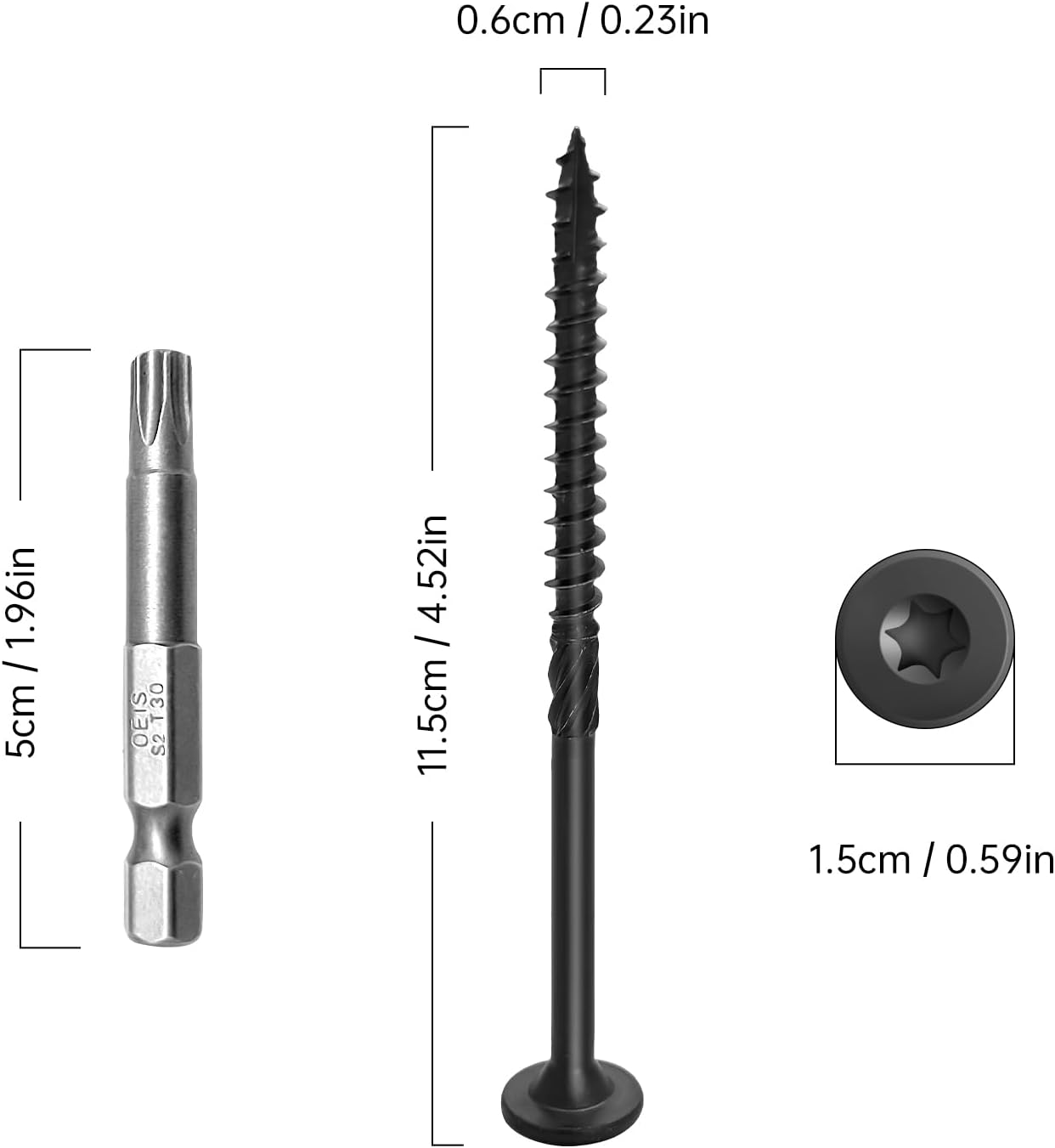 Tornillos madera 4.5pulg 150pzas resistentes oxidación