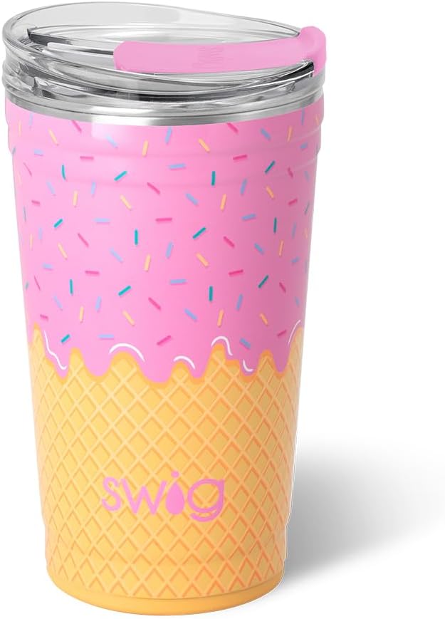 Taza fiesta 24oz acero inox apilable con tapa deslizante