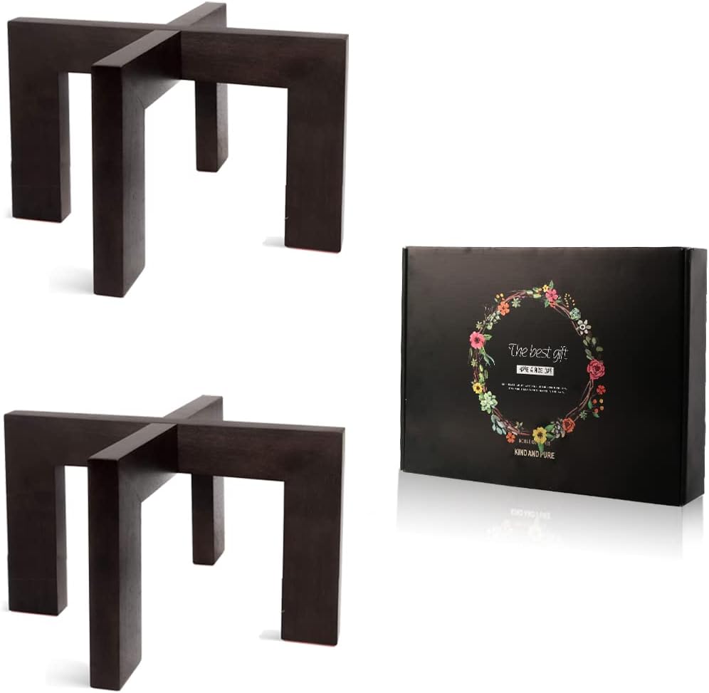 2 Soportes plantas madera moderno ratán interior exterior