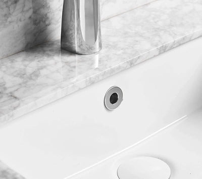Tapa desbordamiento lavabo inserto latón agujero cromado