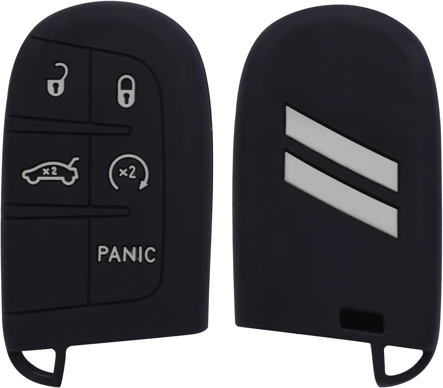 Funda silicona llavero Dodge con control remoto gris