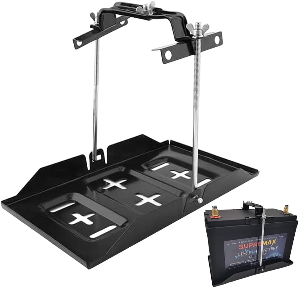 Kit soporte batería acero resistente ajustable 10.6"