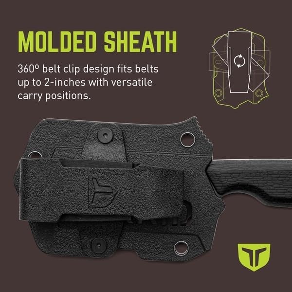 Cuchillo EDC TraxGrip 2.92" corte diario clip negro