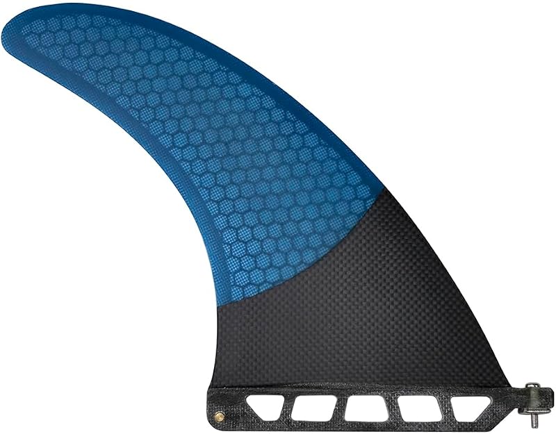 Aletas longboard fibra vidrio panal carbono 8" azul