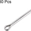 Pasador chaveta dividido acero inox 304 2 puntas plateado 30uds