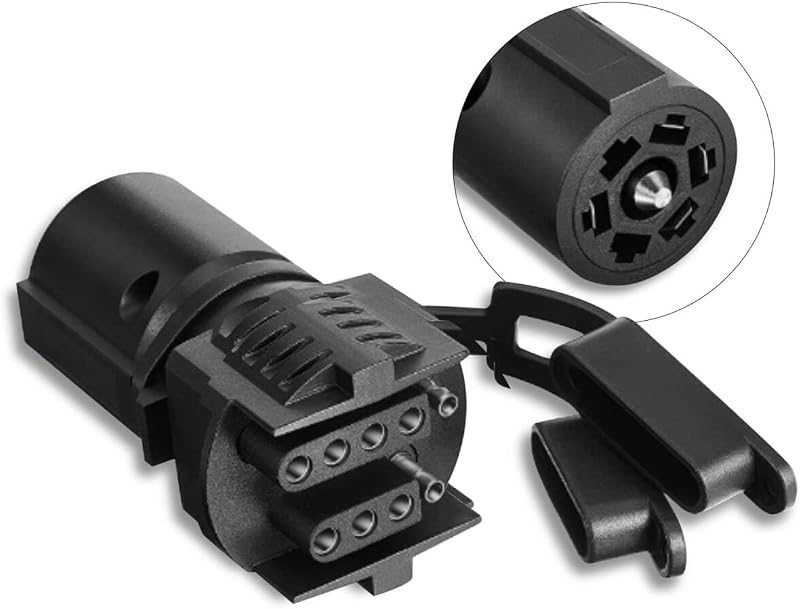 Adaptador enchufe remolque 7 vías a 4 y 5 pines diseño 2en1