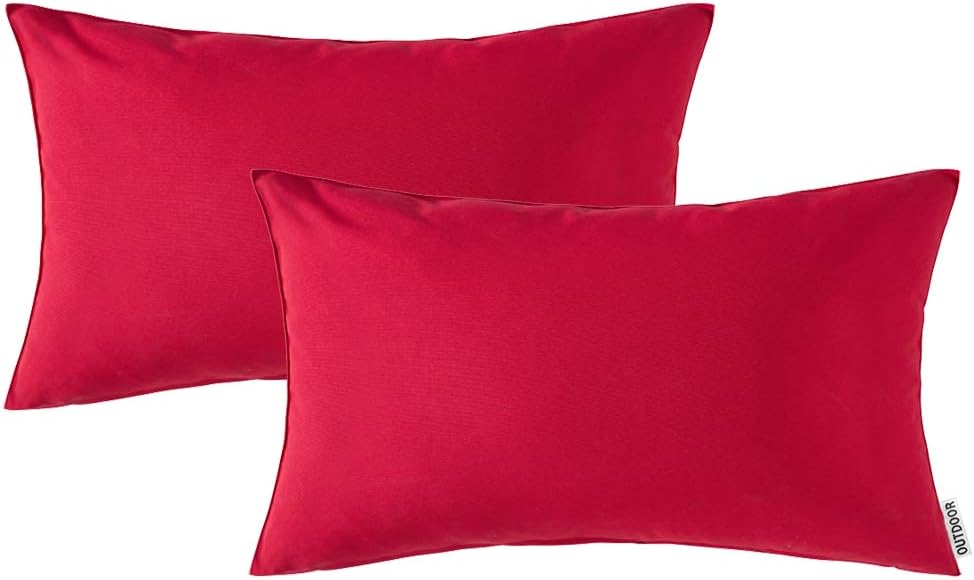 2 Pzas Fundas Almohada Exteriores Impermeables 12x20