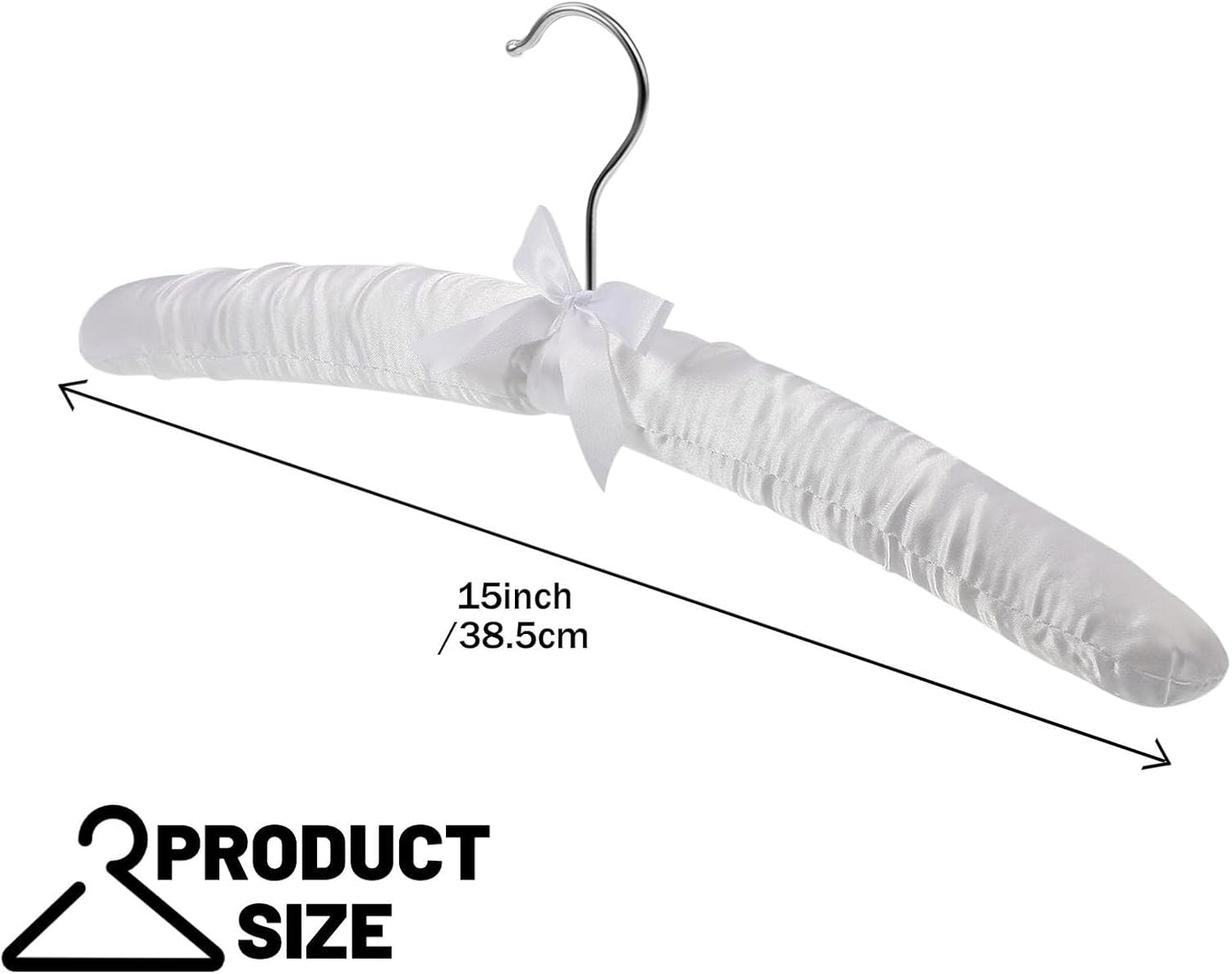 48 Pzas Perchas Satén con Ganchos 360° para Ropa Mujer