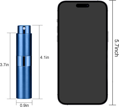 Atomizador perfume recargable 0.3oz mini portátil para viaje