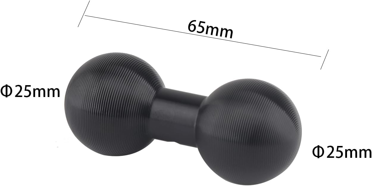 Soporte bola doble aluminio 1" para zócalo Ram B