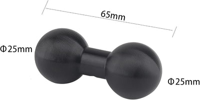 Soporte bola doble aluminio 1" para zócalo Ram B