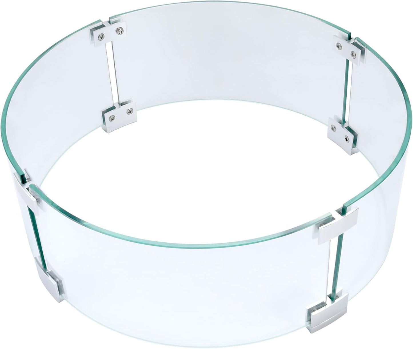 Protector viento vidrio templado 23pulg mesa fogata