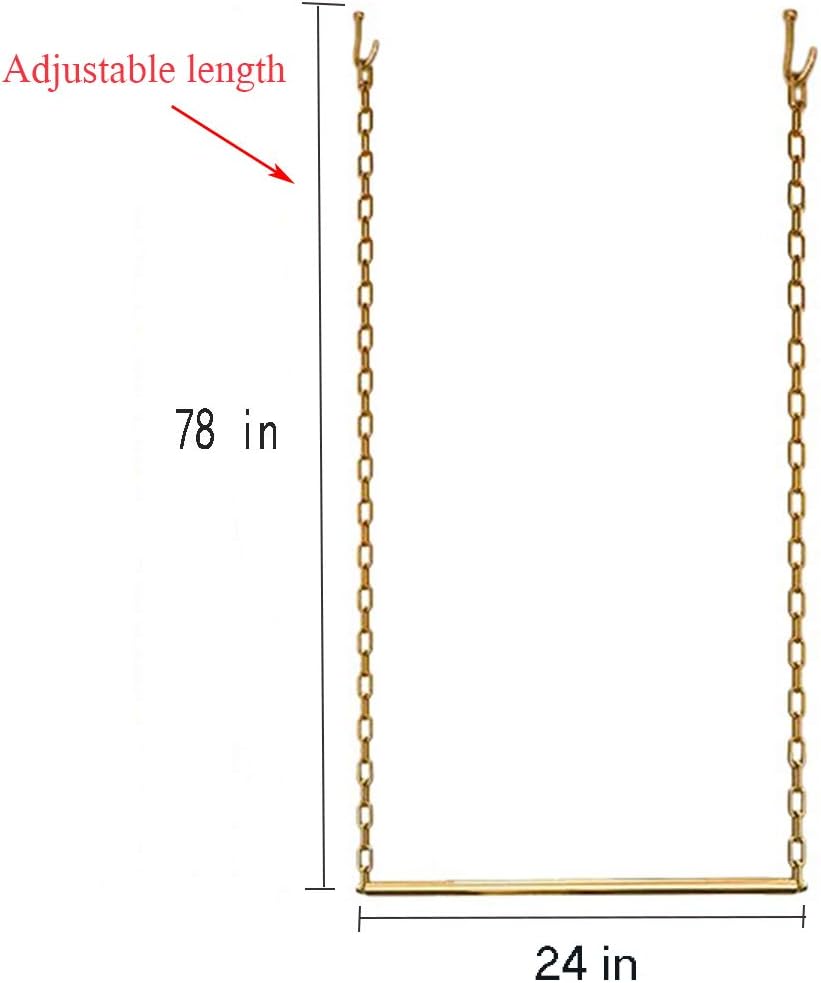 2 Estantes Ropa Techo Tubo Redondo Dorado 24"