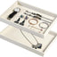 2 Pzas Bandejas Organizadoras Joyería Apilables Beige