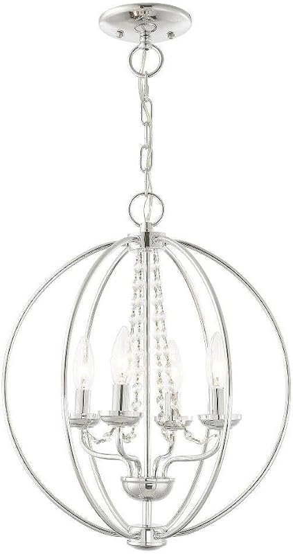 Lámpara araña 4 luces techo Arabella Collection cromo