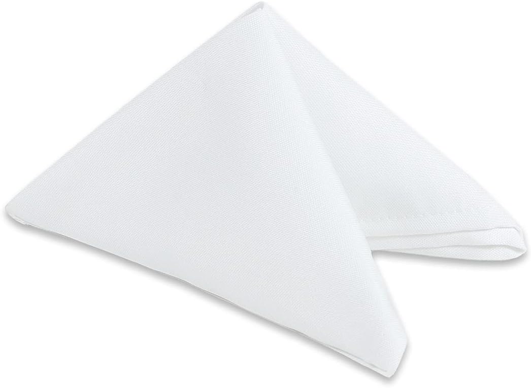 Set 100 servilletas poliéster blanco 17x17 para eventos
