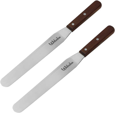 2 Pzas Espátulas Acero Inox para Decorar Tartas 14pulg